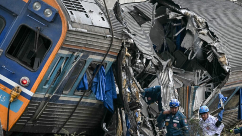 A crane collapsed on a train in Thailand, killing at least 32 people